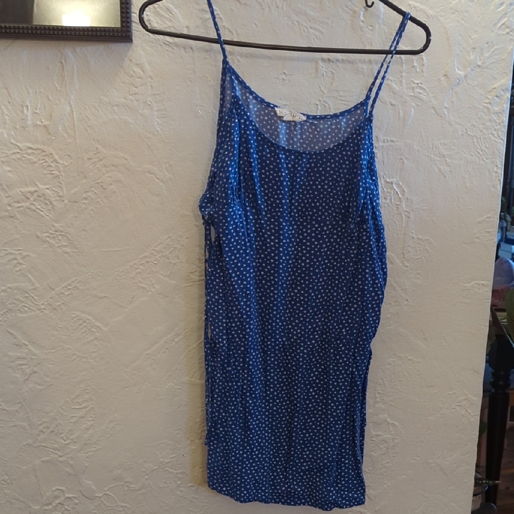 La Hearts Blue Polka Dot Mini  Y2K